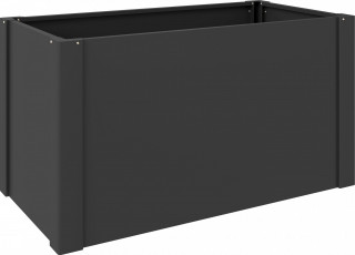 Vyvýšený záhon 102 x 52 x 55 cm | černý č.1