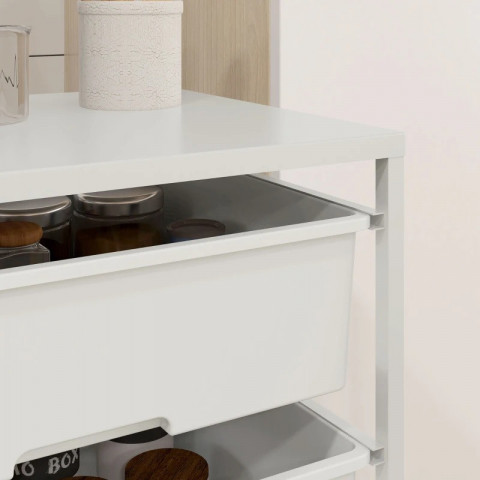 Servírovací vozík se 3 policemi 40,8 x 33,5 x 6,5 cm | bílý č.4