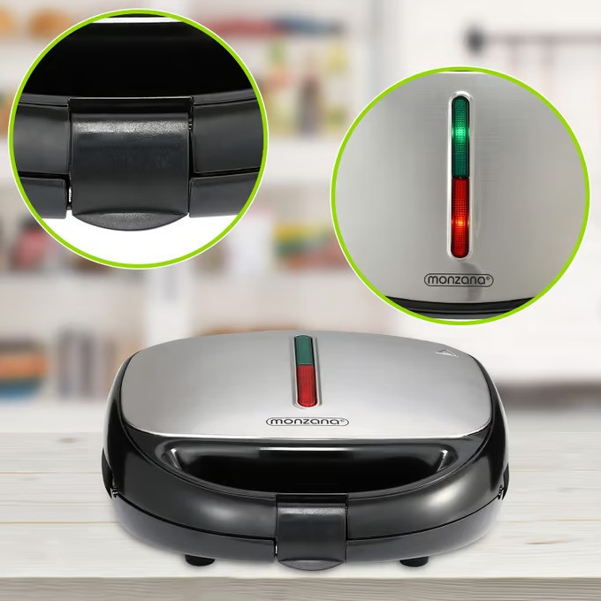 Toustovač, vaflova a gril 3 v1 800W |černý/stříbrný