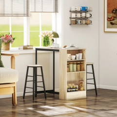 Barový stůl se 2 barovými židlemi | dub č.1