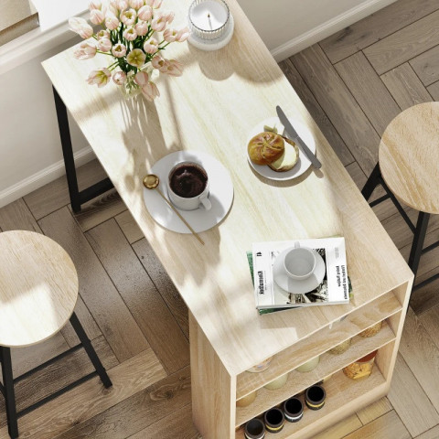 Barový stůl se 2 barovými židlemi | dub č.5