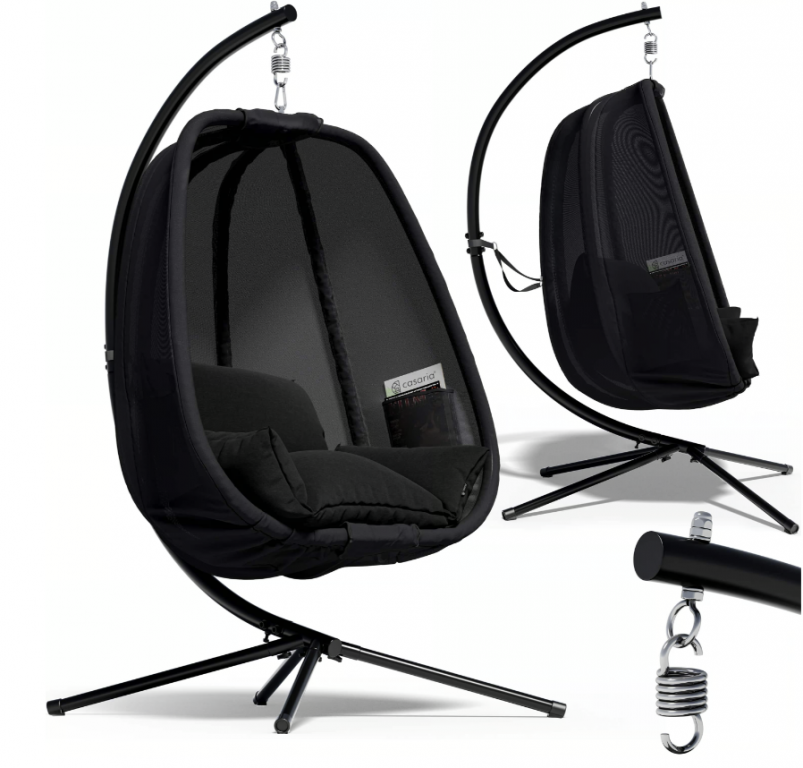 Závěsné křeslo Alvie 190x140x110cm | antracit