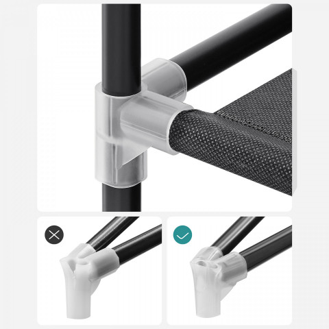 Plátěná šatní skříň 45 x 170 x 167 cm | Černá č.6