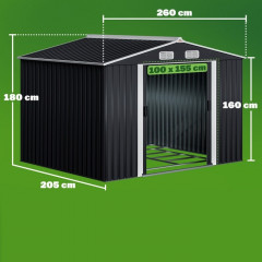 Zahradní domek 260x205x180cm | antracit č.2