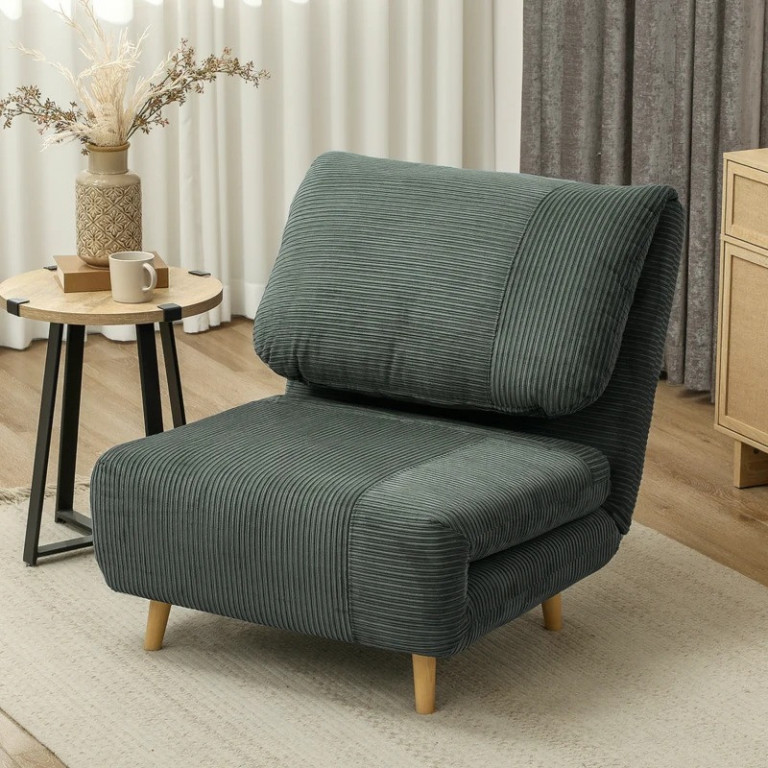 Rozkládací pohovka pro hosty 82 x 89 x 83 cm | zelená