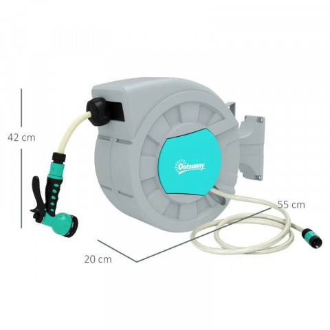 Naviják na zahradní hadici, 25 m | šedý č.3