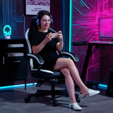 Ergonomická herní židle s bederní opěrkou | zelená č.3