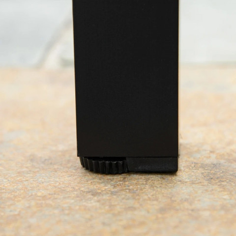 Zahradní jídelní stůl pro 6 osob, 140 x 90 x 74 cm | přírodní + černý č.4