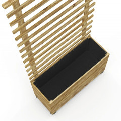 Vyvýšený záhonový květináč s mříží 76 x 30 x 155 cm | přírodní č.3