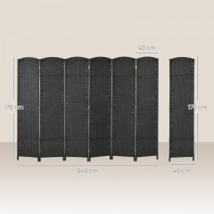 Paraván 240 x 170 cm | černý č.3