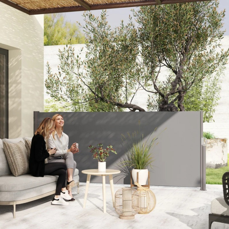 Výsuvná boční markýza 300 x 140 cm | tmavě šedá