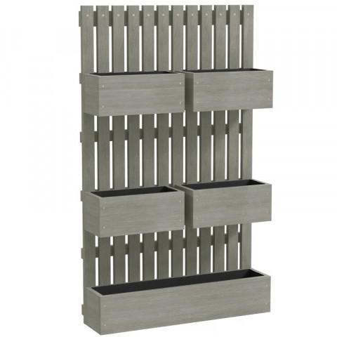 Vyvýšený záhon ze dřeva | šedý č.2