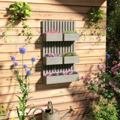 Vyvýšený záhon ze dřeva | šedý