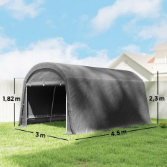 Garážový stan 300 x 450 x 230 cm | tmavě šedý č.3