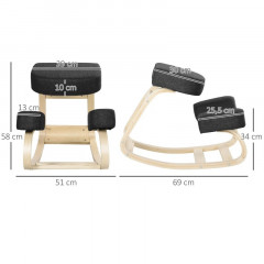 Ergonomická židle na klečení | černá č.3