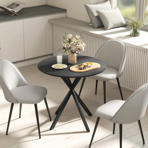 Kulatý jídelní stůl Ø80cm | černý č.5