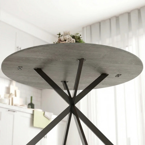 Kulatý jídelní stůl pro 4 osoby Ø100 cm | šedý č.5