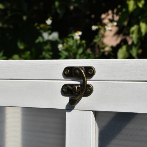 Pojízdná králíkárna 91,5 x 53,3 x 73 cm | šedá č.6