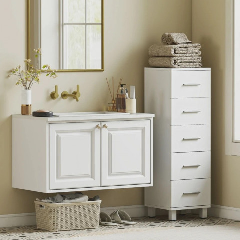 Koupelnová skříňka 30 x 30 x 95 cm | bílá č.5