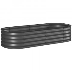 Kovový vyvýšený záhon 150 x 62 x 30 cm | tmavě šedý č.2