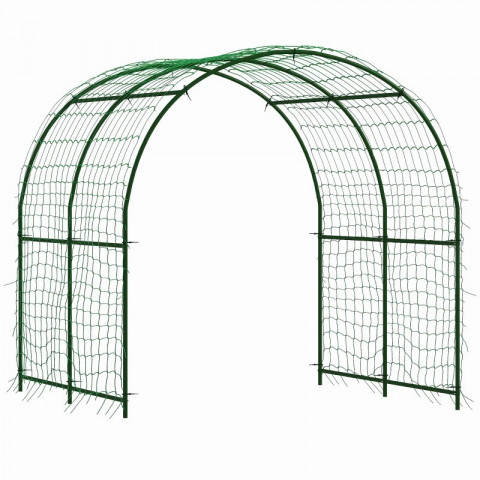 Kovová mřížka pro popínavé rostliny | tmavě zelená č.2