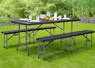 3dílná pivní zahradní sada | černá č.1