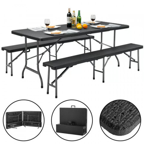 3dílná pivní zahradní sada | černá č.2