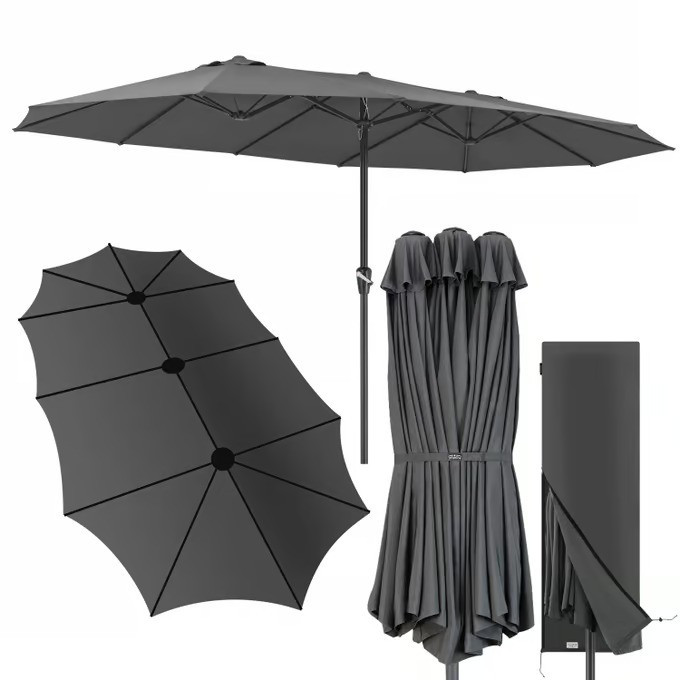 Slunečník XXL 460 x 270 cm |antracit