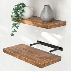 Vysoce kvalitní nástěnná police 50 cm | tmavý dub č.1