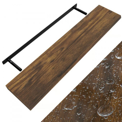 Vysoce kvalitní nástěnná police 110 cm |tmavý dub č.4