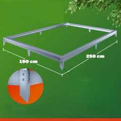Ocelový základ pro skleník 250x190x12cm | pozinkovaný č.2