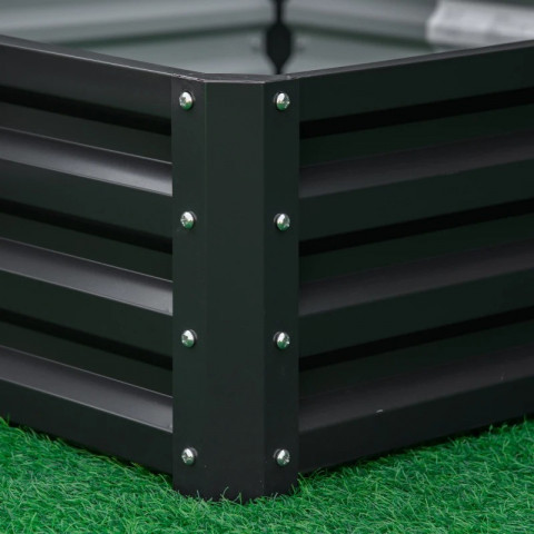 Vyvýšený záhon 120x120x30cm | šedý č.4