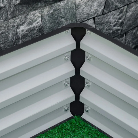 Vyvýšený záhon 120x120x30cm | šedý č.5