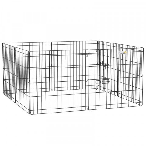 Modulární voliéra pro psy, králíky a hlodavce 61 x 61 cm | černá č.4