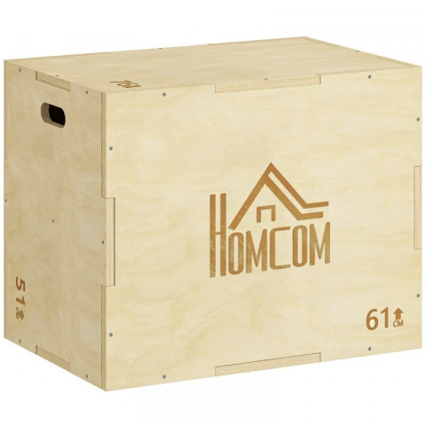 Dřevěný plyo-Box 3 v 1, 51/61/76 cm | přírodní č.2