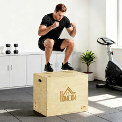 Dřevěný plyo-Box 3 v 1, 51/61/76 cm | přírodní