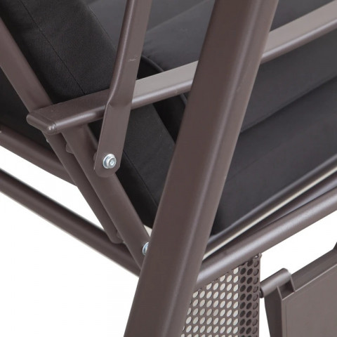 Zahradní třímístná houpačka Jessi | černá č.6