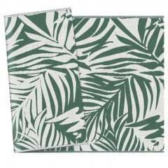 Oboustranný venkovní koberec se vzorem tropických listů 152 x 243 cm | zelený č.3