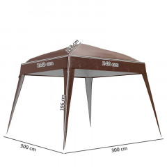 Náhradní střecha pro altán 3 x 3 m | kávová č.3