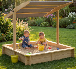 Pískoviště Fritzi se stříškou 140x140x120cm č.3
