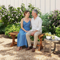 2místná zahradní lavice 14 x 40 x 46 cm | hnědá č.3