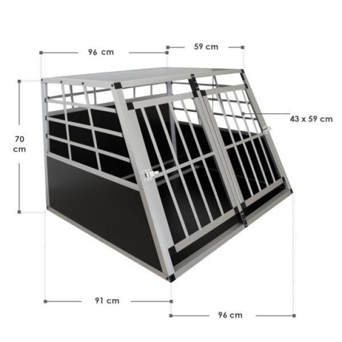 Přepravní hliníkový box pro psa XL | 96 x 91 x 70 cm č.7