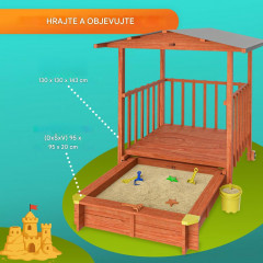 Pískoviště Merle+ krytá herní veranda č.2