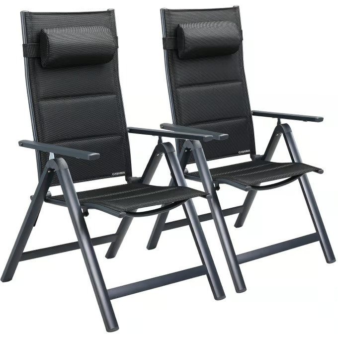 Zahradní židle Bern Premium sada 2 kusů | antracit