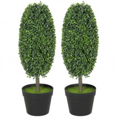 Sada 2 umělých zimostrázů 60 cm | zelené č.3