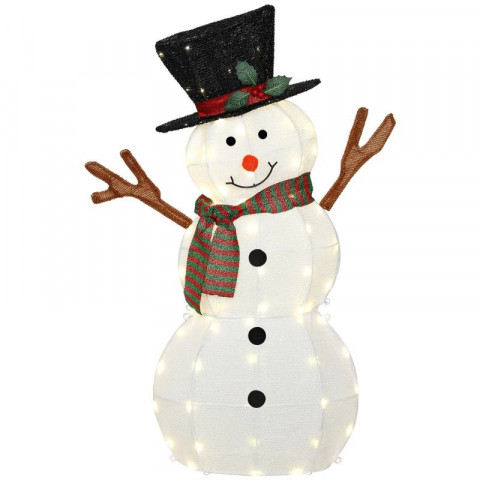 Vánoční dekorace, sněhulák s LED osvětlením | vícebarevná č.2
