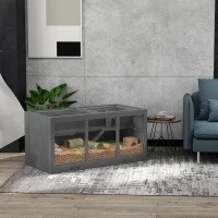 Dřevěná klec pro malá zvířata, 115 x 57 x 55 cm | šedá