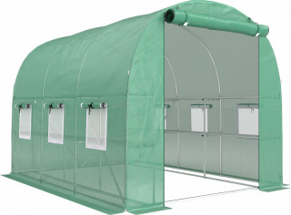 Fóliovník s policemi 2,7 x 2 x 2 m | zelený č.1