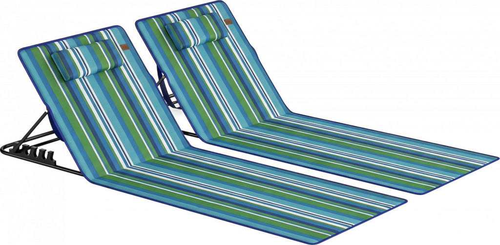 2 plážové podložky | modré + zelené + bílé