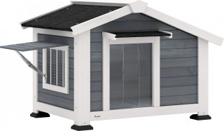 Bouda pro psy odolná proti povětrnostním vlivům | šedá č.1